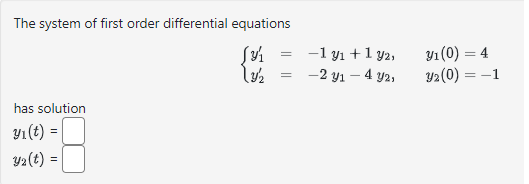 Solved The system of first order differential equations | Chegg.com