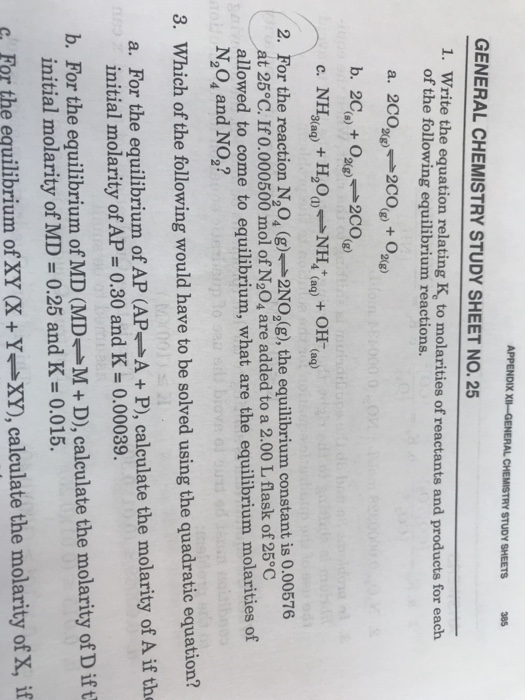 General Chemistry Equation Sheet Tessshebaylo 4234