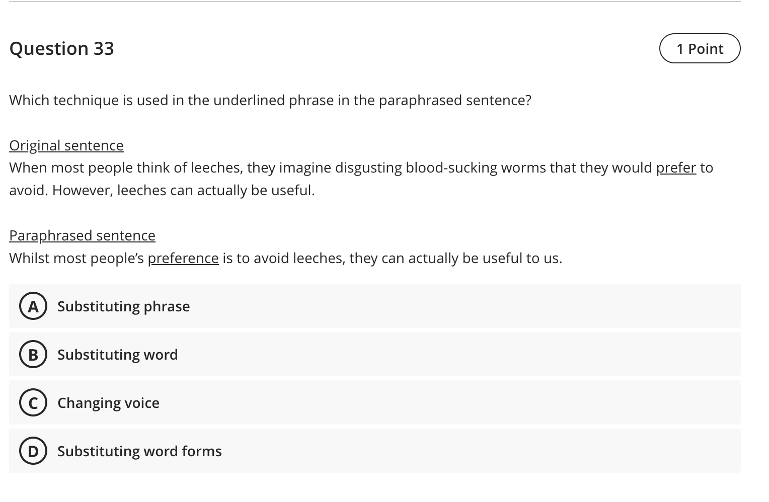 Which technique is used in the underlined phrase in | Chegg.com