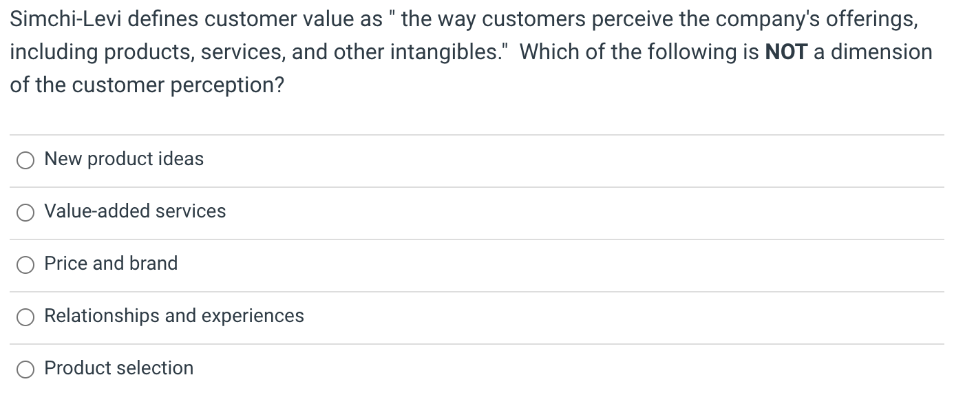 Solved Simchi-Levi defines customer value as 