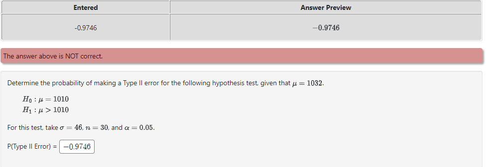 Solved Determine the probability of making a Type II error | Chegg.com