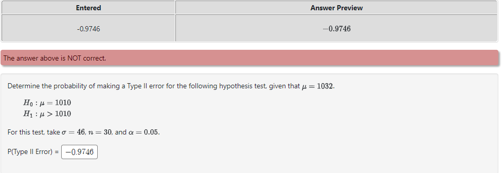 hypothesis type 2 error probability