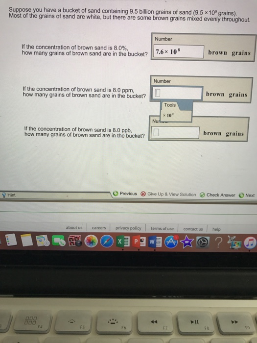 Solved Suppose you have a bucket of sand containing 9.5