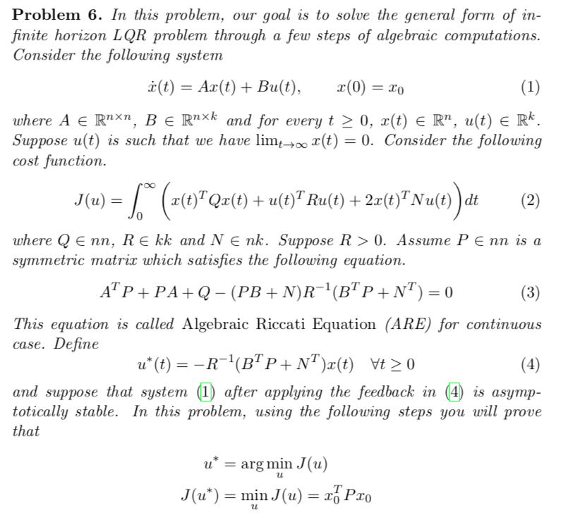 Problem 6 In This Problem Our Goal Is To Solve T Chegg Com