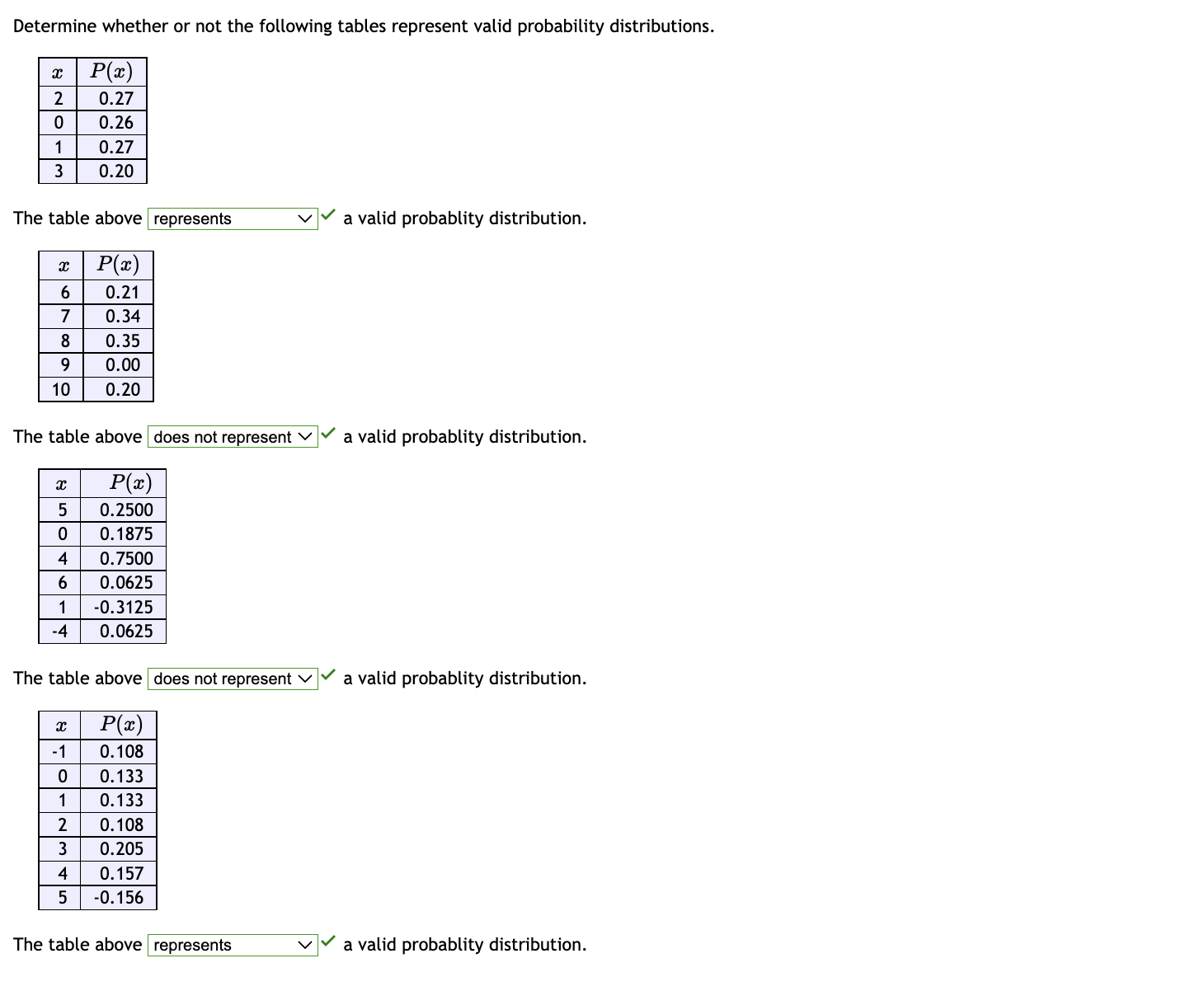 Solved Determine Whether Or Not The Following Tables 9078