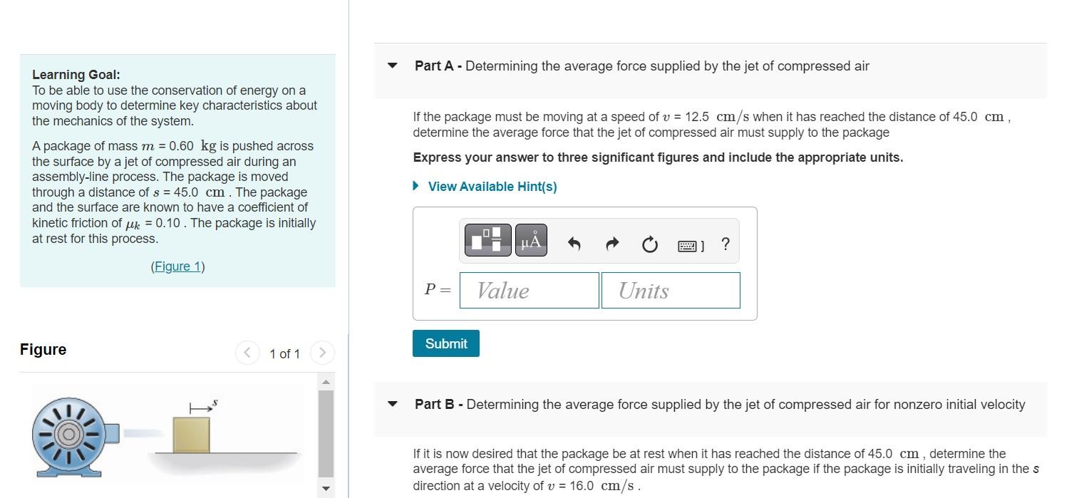 Solved Part A - Determining the average force supplied by | Chegg.com