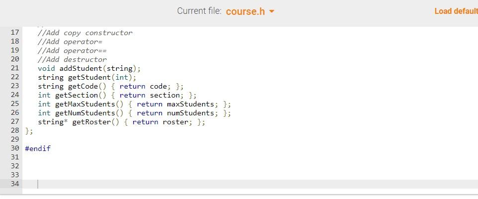 Solved In this exercise, you will have to complete the class | Chegg.com