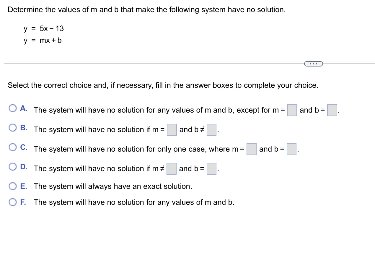 Solved Determine The Values Of M ﻿and B ﻿that Make The | Chegg.com