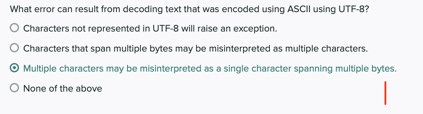 Solved Characters not represented in UTF-8 will raise an | Chegg.com