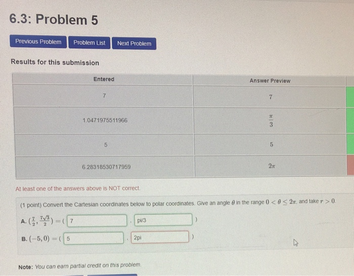 Solved 6.3: Problem 5 Previous Problem Problem List Next | Chegg.com