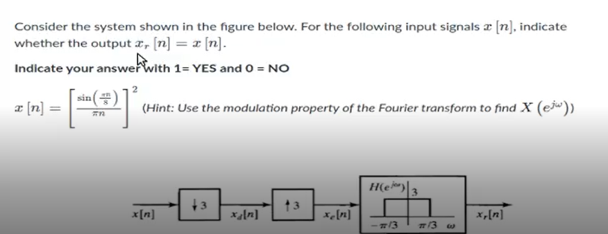 Solved Consider the system shown in the figure below. For | Chegg.com