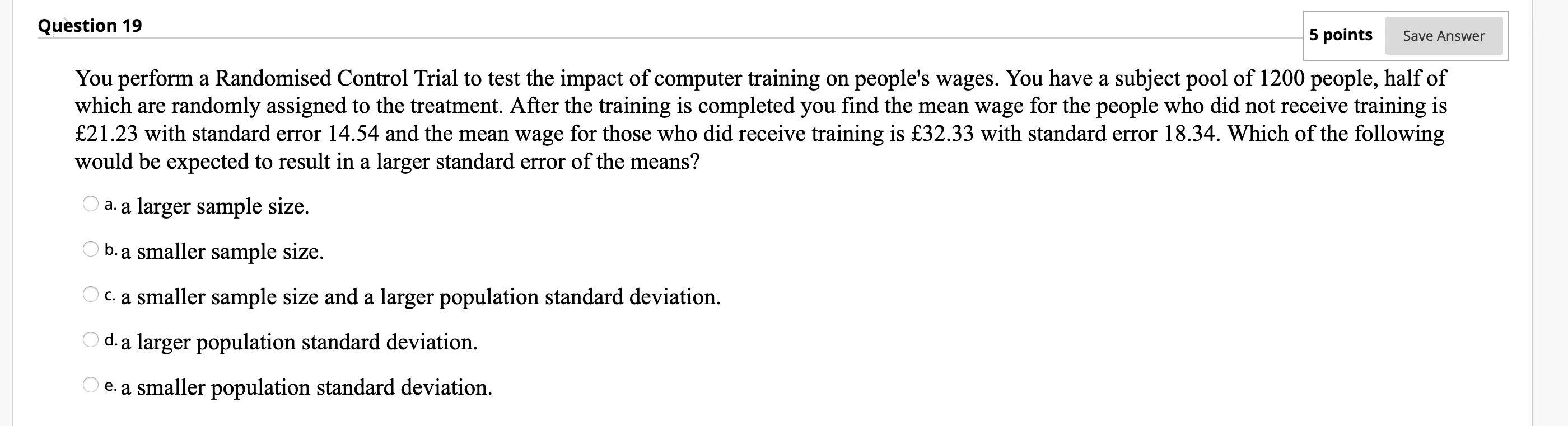 Solved Question 19 5 points Save Answer You perform a | Chegg.com