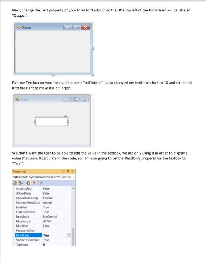 Solved Demo 4-1 First create a new application in Visual | Chegg.com