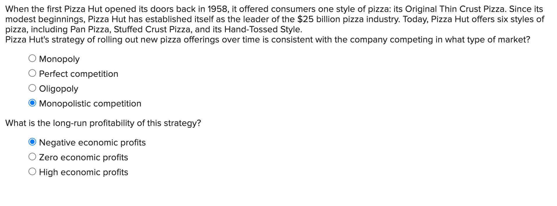 Solved When the first Pizza Hut opened its doors back in