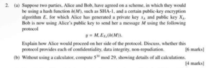 Solved 2. (a) Suppose Two Parties, Alice And Bob, Have | Chegg.com