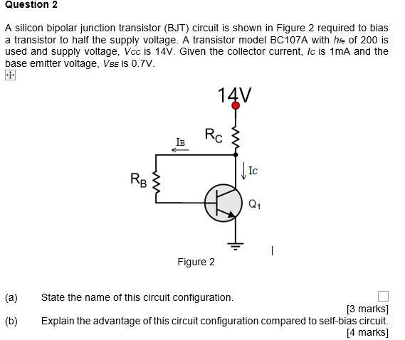 Solved Question 2 A silicon bipolar junction transistor | Chegg.com