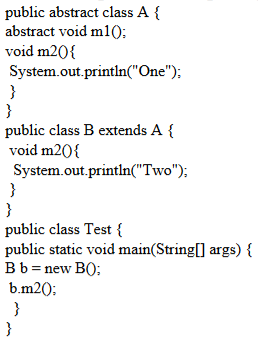 Solved public abstract class A \{ abstract void m1O; void | Chegg.com