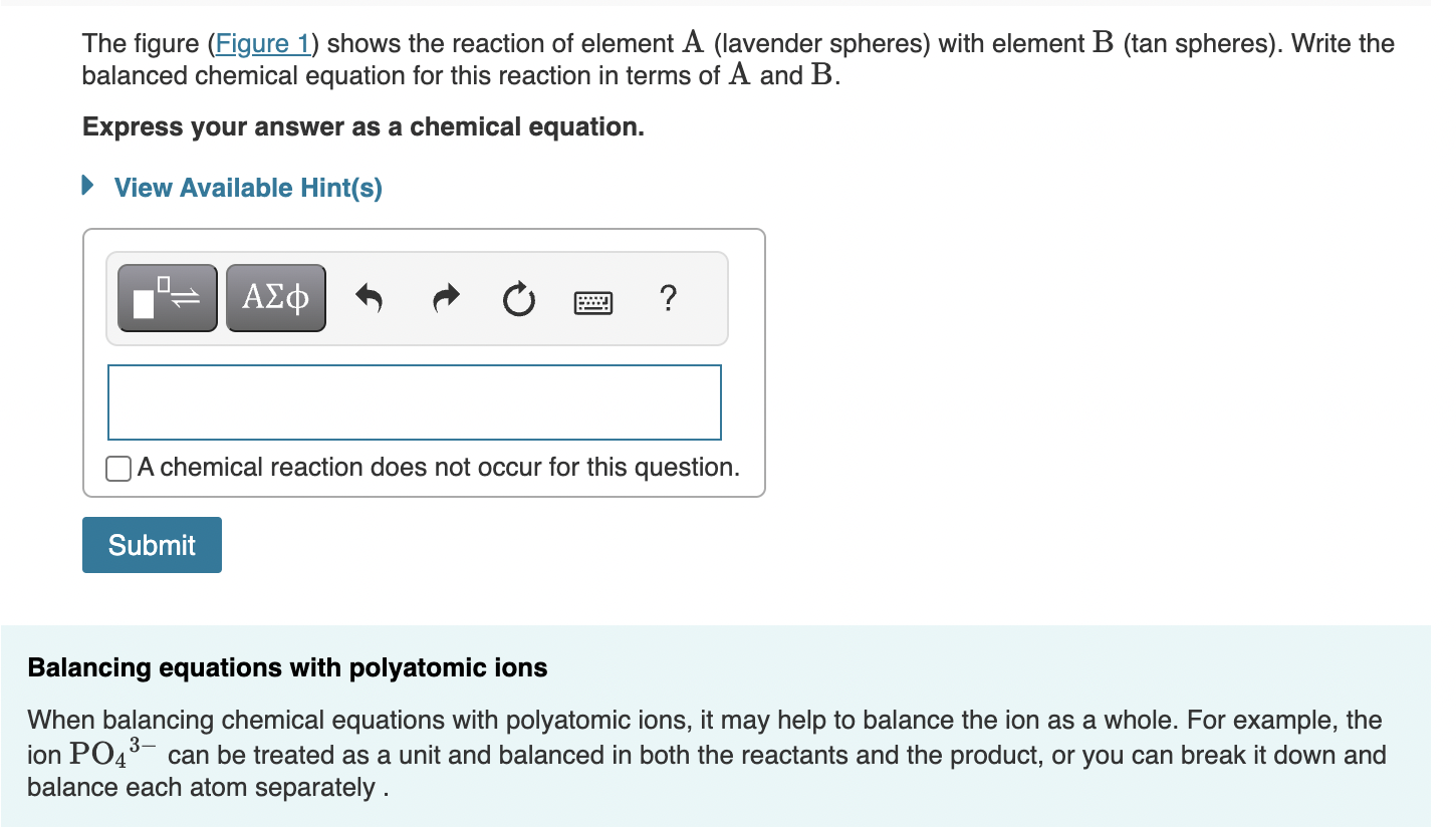 Solved The Figure Shows The Reaction Of Element A (lavender | Chegg.com ...