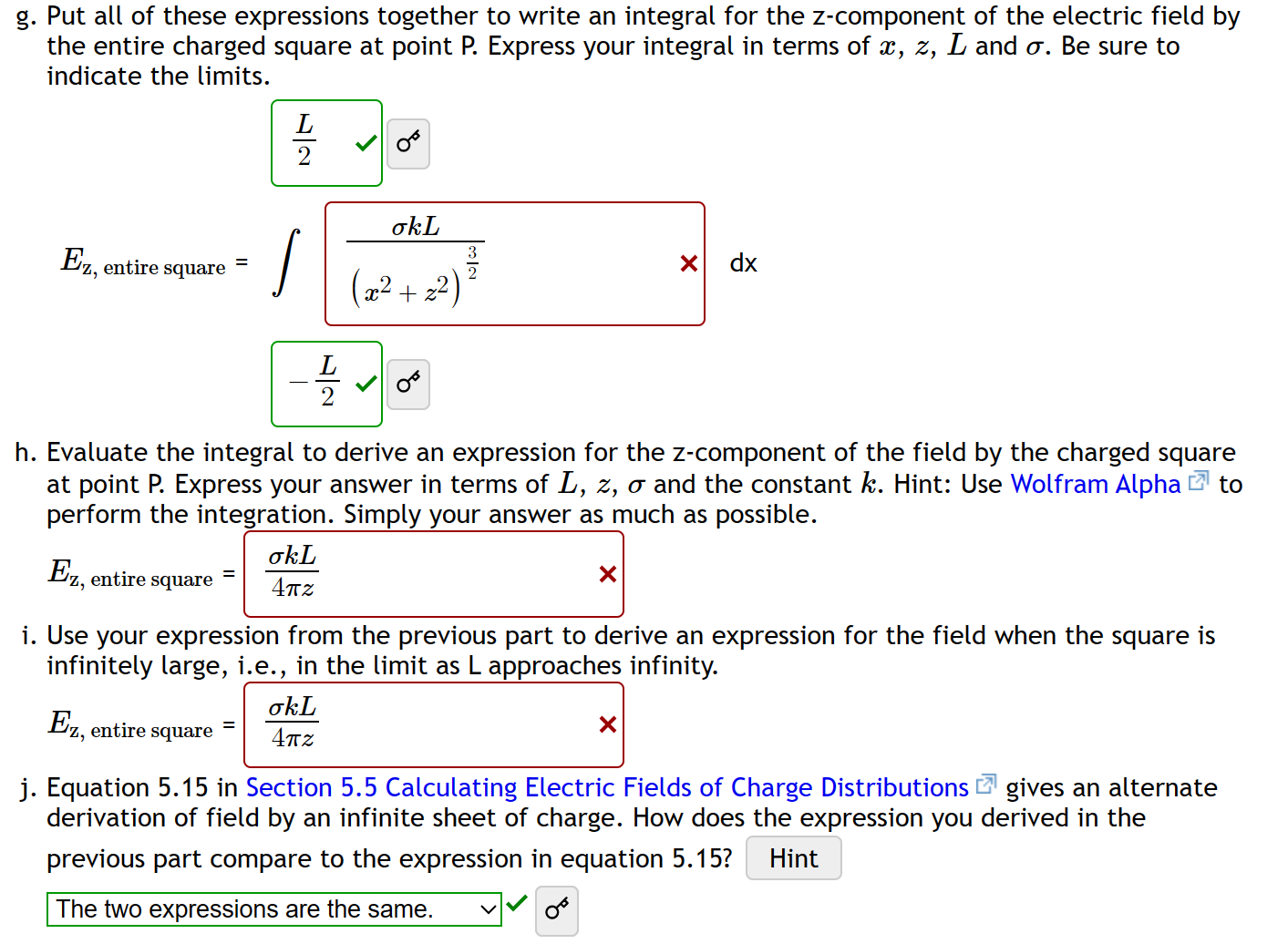 Solved Equation 5.12 in Section 5.5 Calculating Electric | Chegg.com