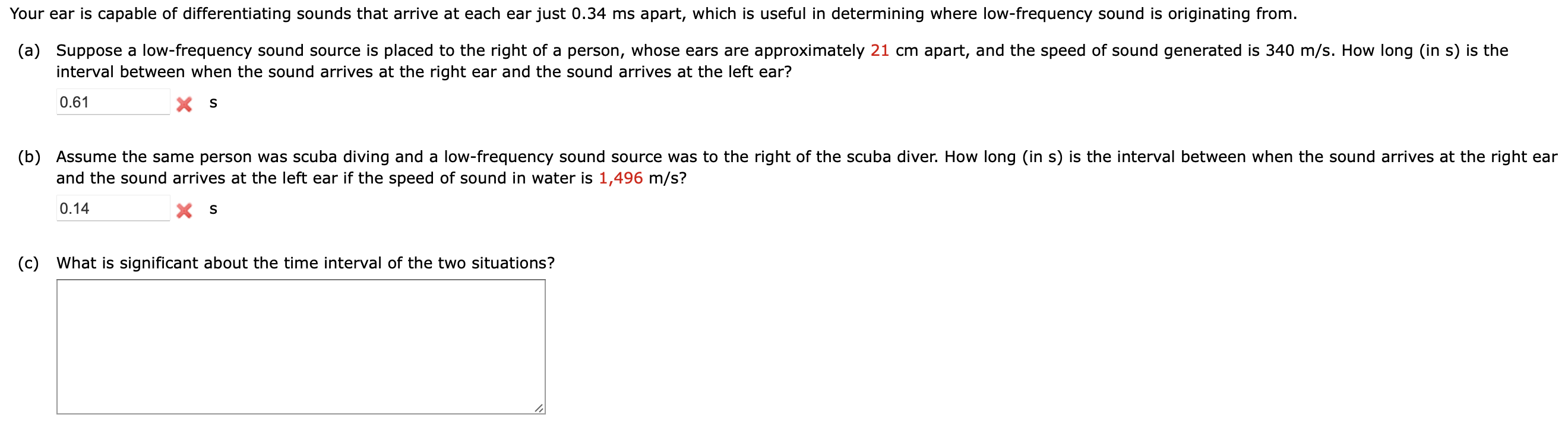 Solved Your ear is capable of differentiating sounds that | Chegg.com