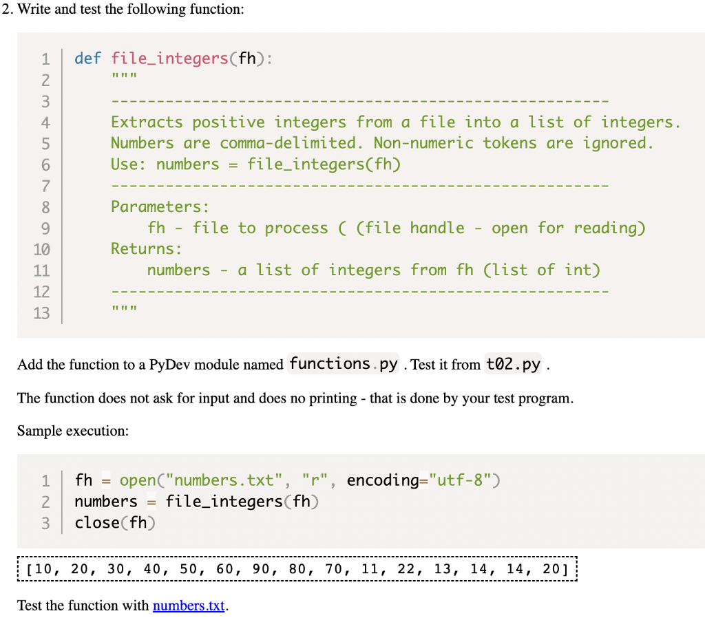 Solved 2. Write And Test The Following Function: Add The | Chegg.com