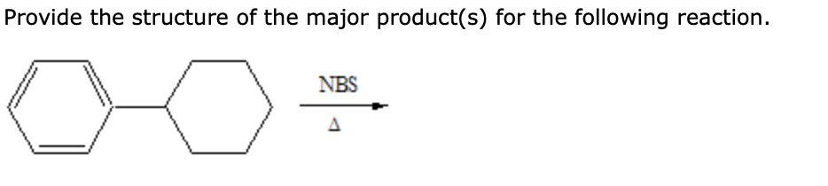 Solved Provide the structure of the major product(s) for the | Chegg.com