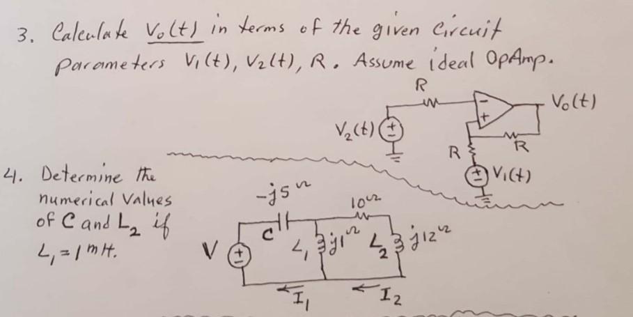 Solved 3. Calculate Volts in terms of the given circuit | Chegg.com