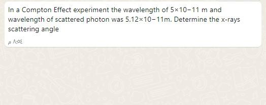 Solved In a Compton Effect experiment the wavelength of | Chegg.com