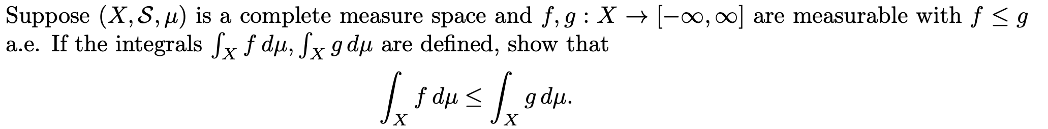 Solved Suppose (X, S,u) is a complete measure space and | Chegg.com
