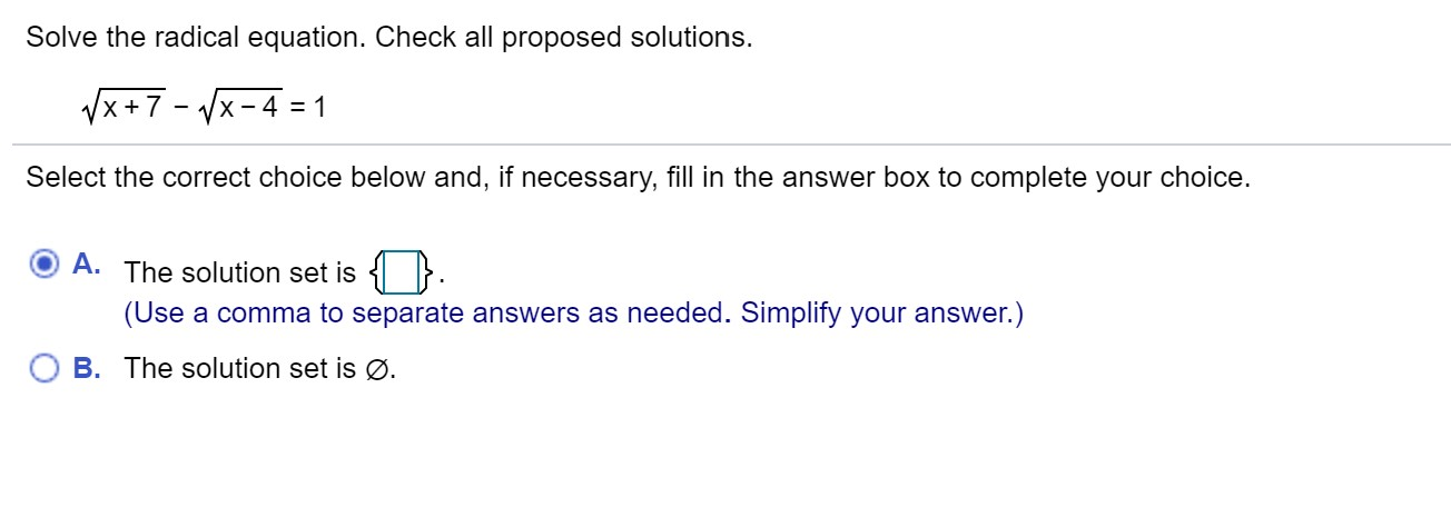 Solved Solve The Radical Equation. Check All Proposed | Chegg.com