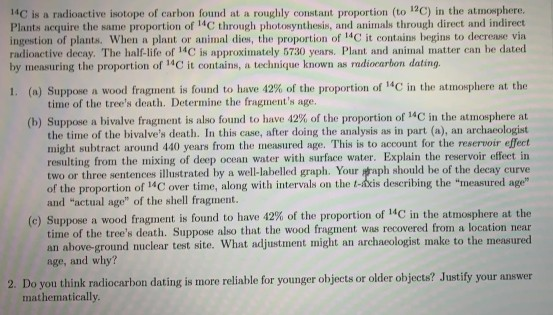 Carbon dating matte hjelp