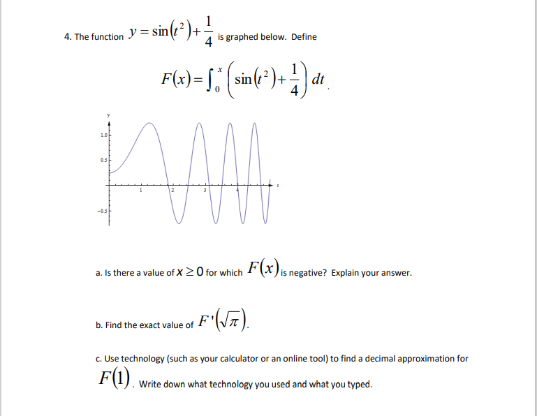 Solved 1 Use The Graph Of Y G X Shown Below To Compu Chegg Com