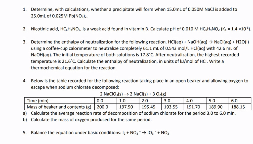 Solved 1. Determine, With Calculations, Whether A 