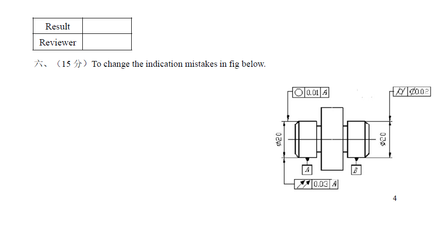 Solved 六、(15 分) To change the indication mistakes in fig | Chegg.com
