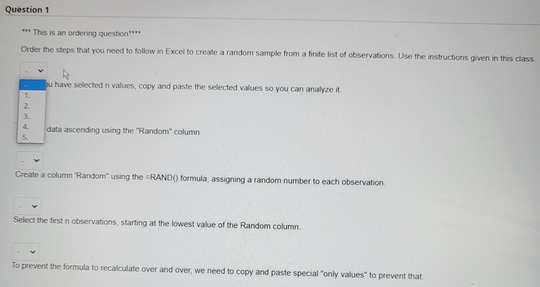 Solved This Is An Ordering Question 2∗k∗ Order The Steps | Chegg.com