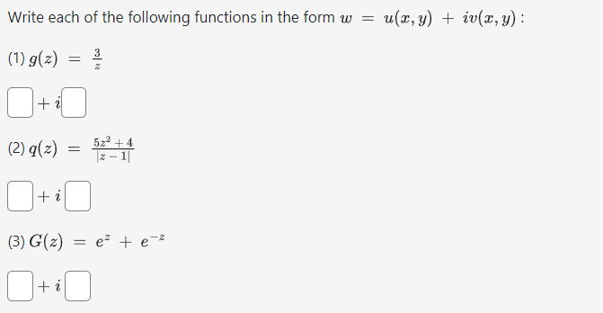 Solved Write each of the following functions in the form | Chegg.com