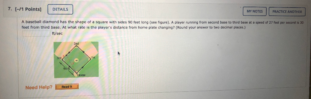 Solved 7. (-/1 Points] DETAILS MY NOTES PRACTICE ANOTHER A | Chegg.com
