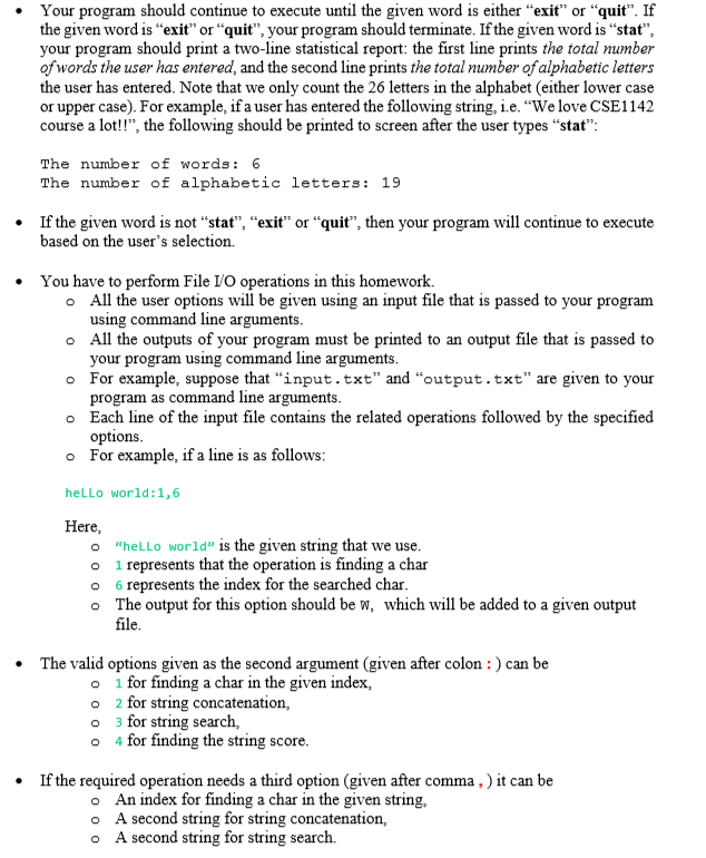 Solved Write in C In this homework, you will implement your | Chegg.com