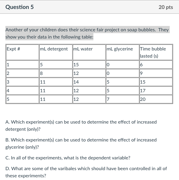 Solved Question 5 20 pts Another of your children does their