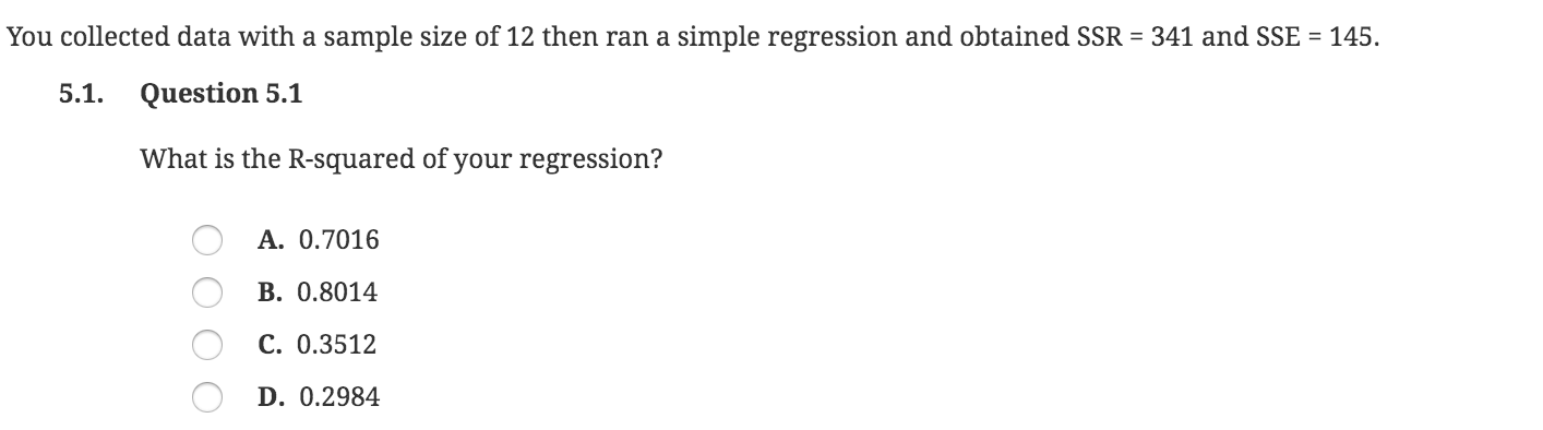 Solved 7. Question 7 You have sample data of x and y with | Chegg.com