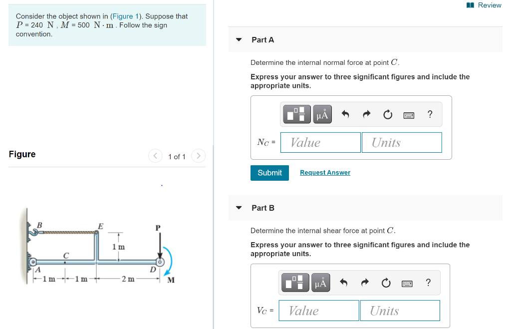 Solved 1 Review Consider the object shown in (Figure 1). | Chegg.com