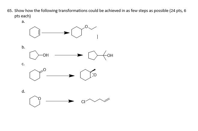 Solved 65. Show how the following transformations could be | Chegg.com