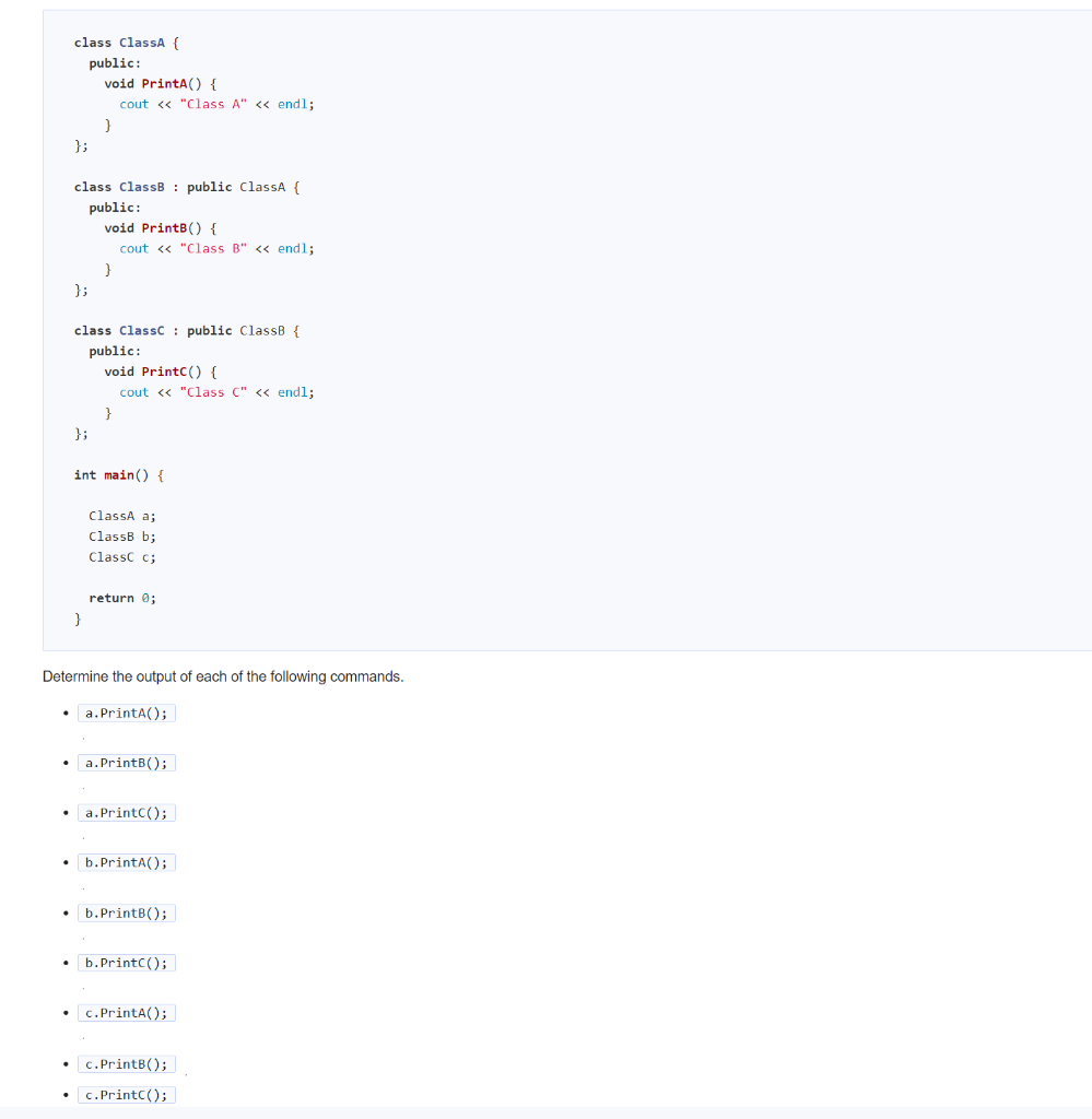 Solved Determine The Output Of Each Of The Following | Chegg.com