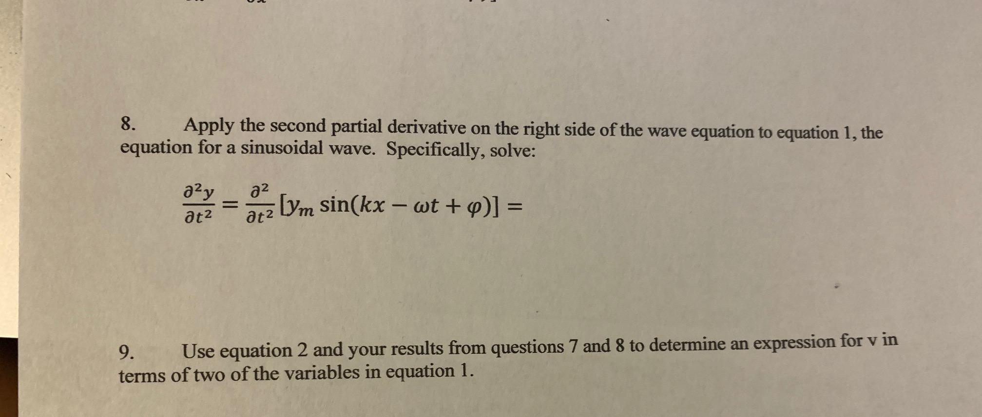Solved The general equation (also known as the wave | Chegg.com