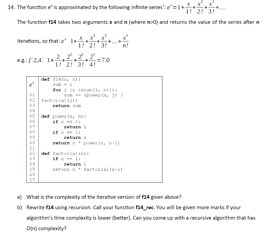 Solved X X X 1 2 3 14 The Function E Is Approx Chegg Com