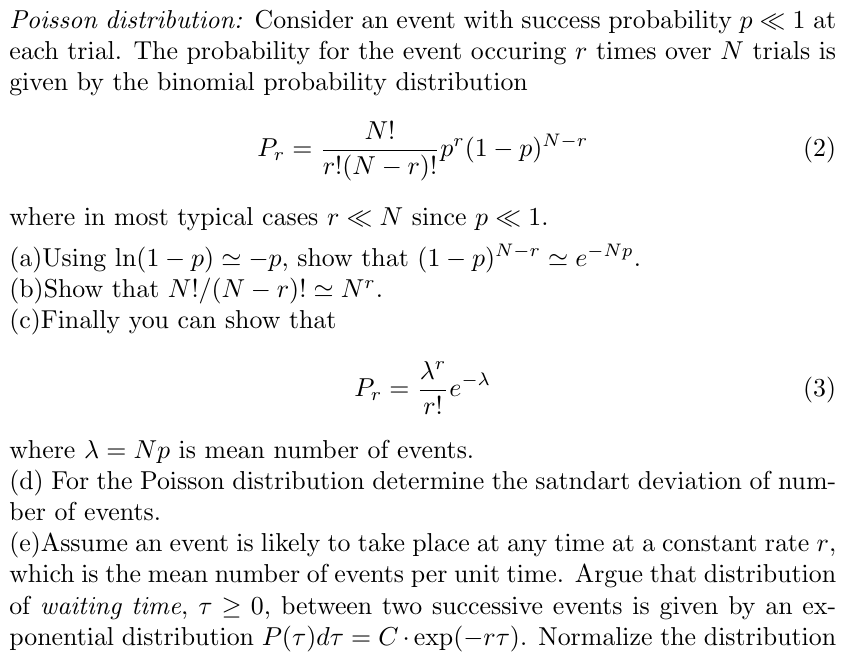 Solved Poisson Distribution: Consider An Event With Success | Chegg.com