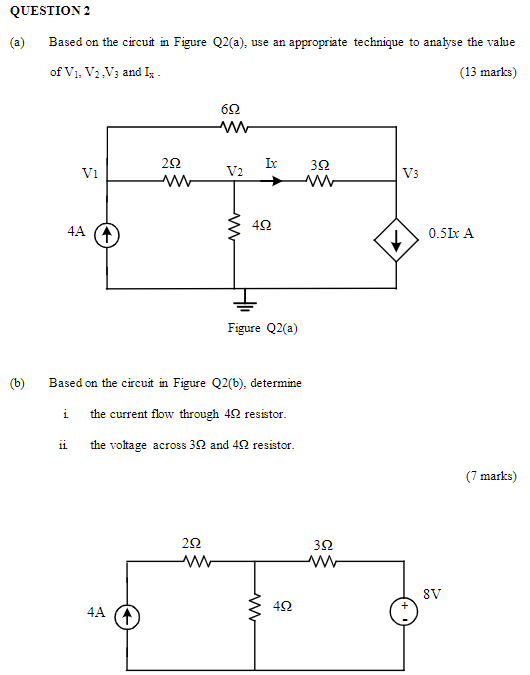 Solved QUESTION 2 (a) Based on the circuit in Figure Q2(a), | Chegg.com