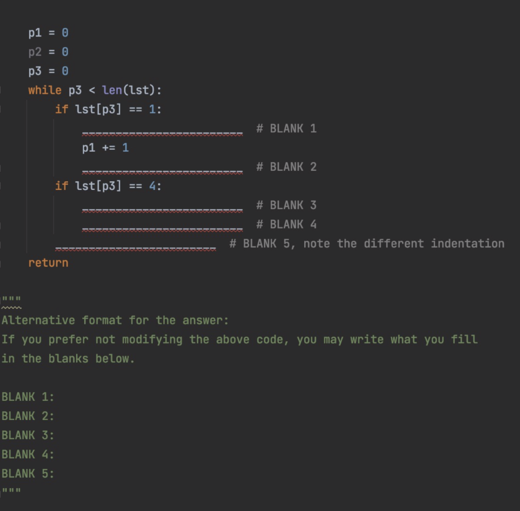 Solved Below, you're given a partially completed function | Chegg.com