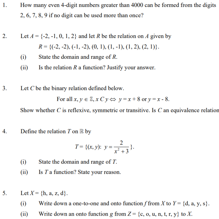 Solved How To Do These Using Math Logic Topics Relation Chegg Com