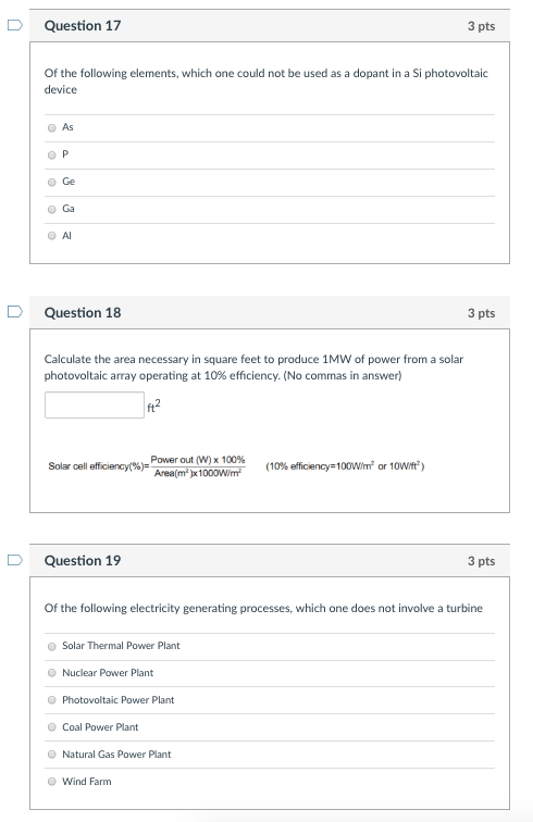 Solved Of the following elements, which one could not be | Chegg.com
